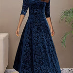 Julie | Elegant Patterned Maxi Dress – view 13