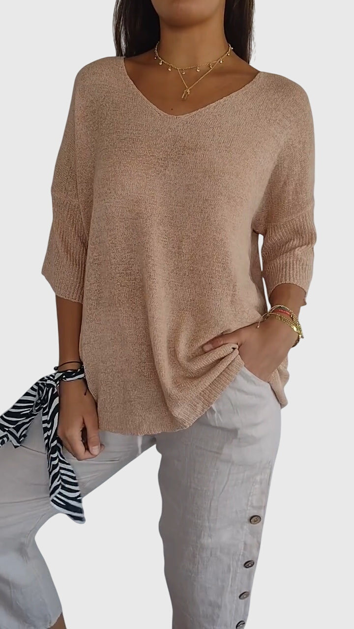 Caroline | Stylish V-Neck Blouse – view 4