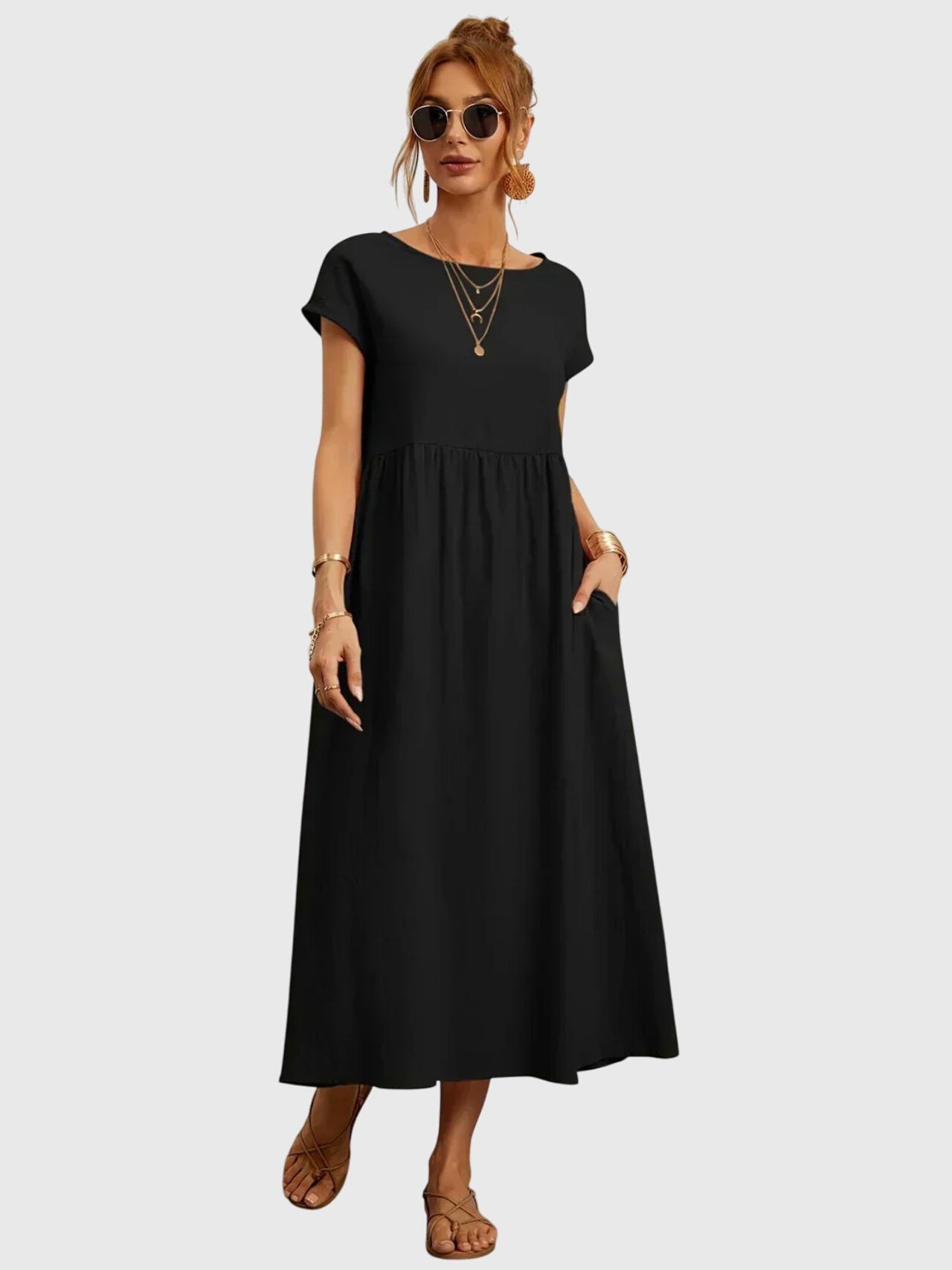 Giselle | Casual Dress with Pockets – view 3