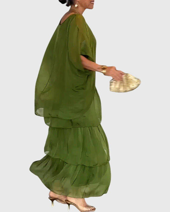 Patricia | Elegant Long and Flowing Dress – view 5