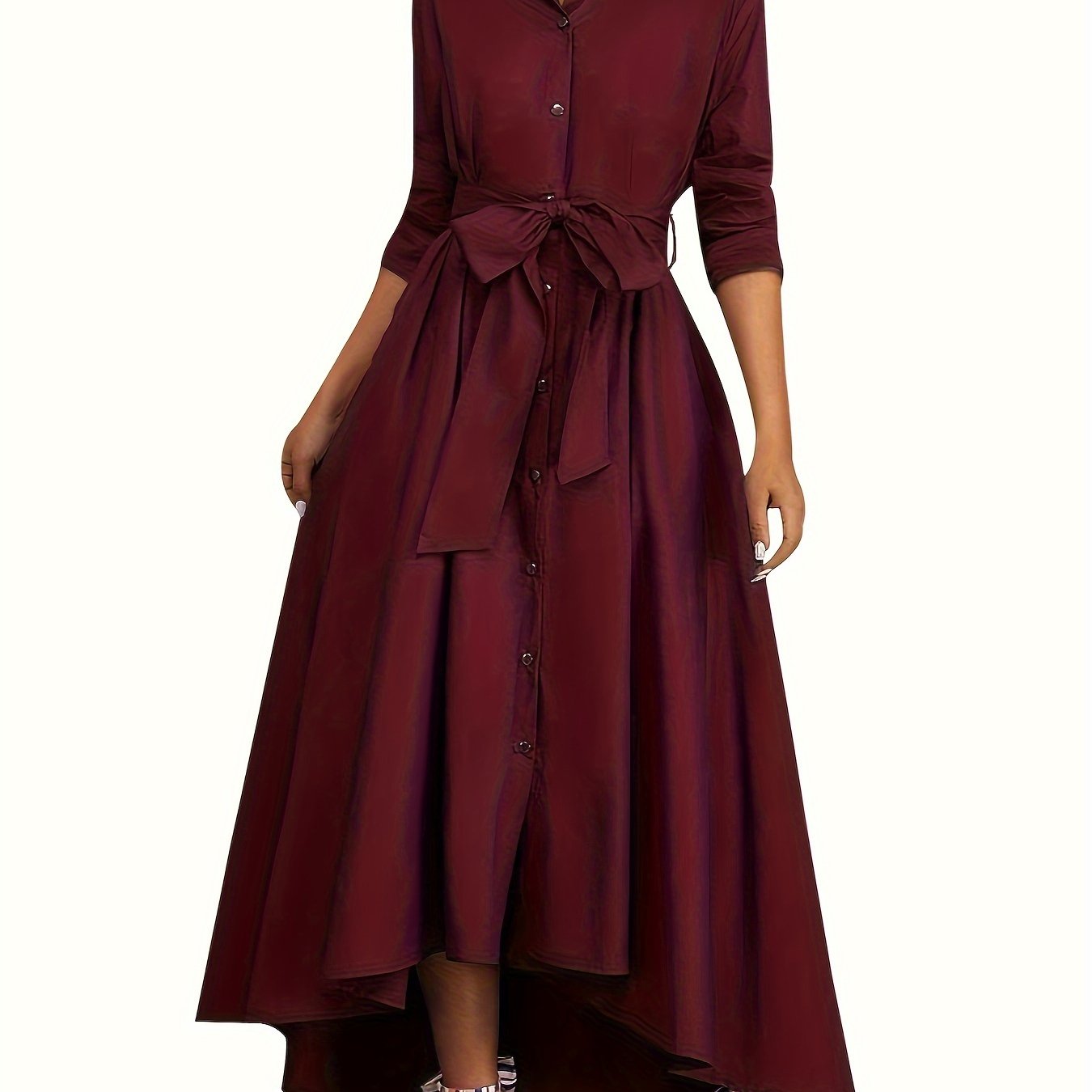 Martine | Perfect Buttoned Maxi Dress for Parties – view 14