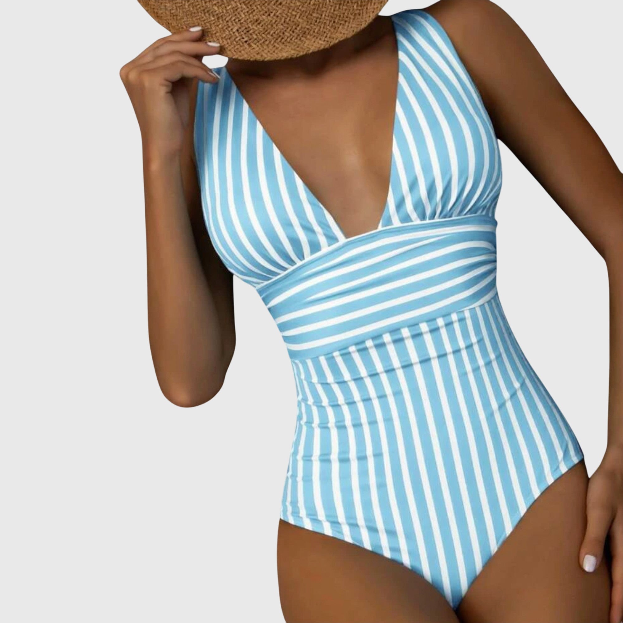 Sidonie | Supportive Striped One-Piece Swimsuit – view 4