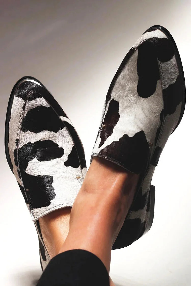 Becca - Cow Pattern Footwear – view 2
