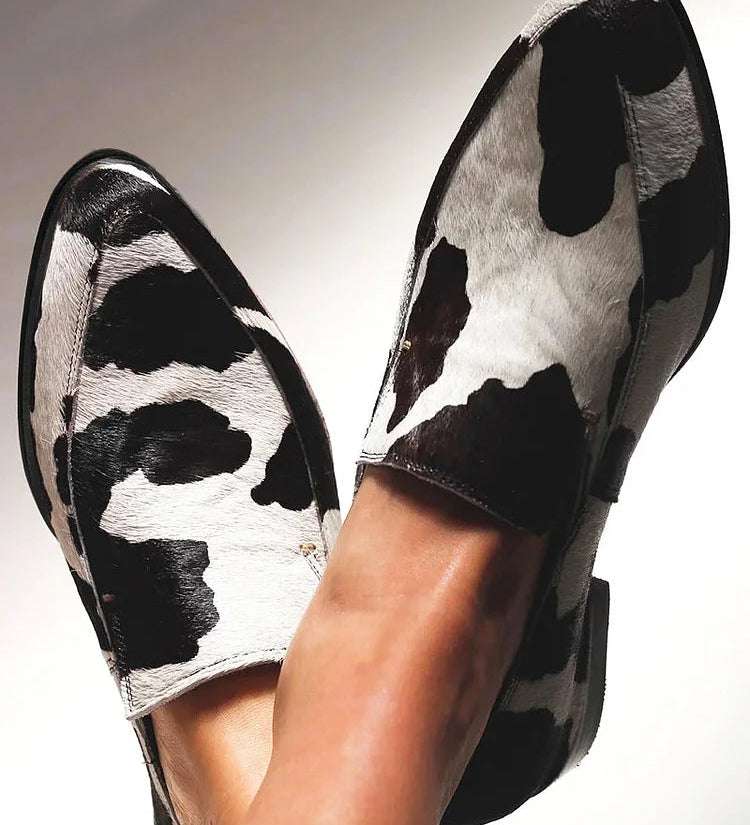 Becca - Cow Pattern Footwear – view 2