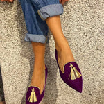 Portia - Bohemian Fringe Loafers – view 3