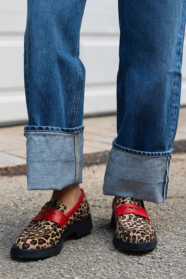 Roxie - Animal Print Loafers – view 3