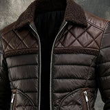 Petar | Cozy Brown Jacket Featuring a Plush Sherpa Collar – view 3