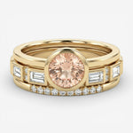 Hopp - Set of Crystal-Infused Gold Rings