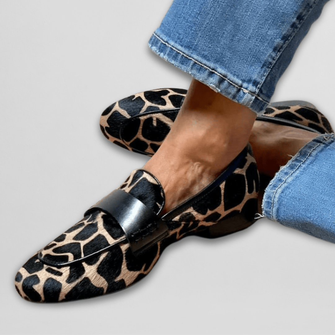 Mairead leopard comfort loafers for women | Ellie Dublin