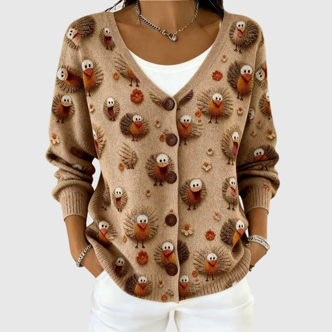 Sabia button-front knit cardigan for women | Ellie Dublin