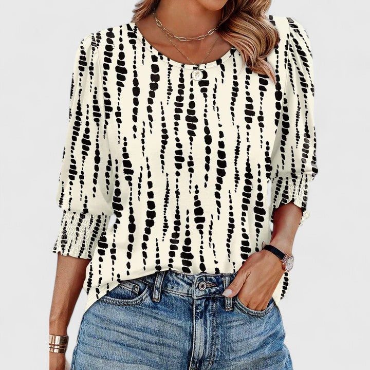 Nina | Clara Chic Smocked Blouse – view 11