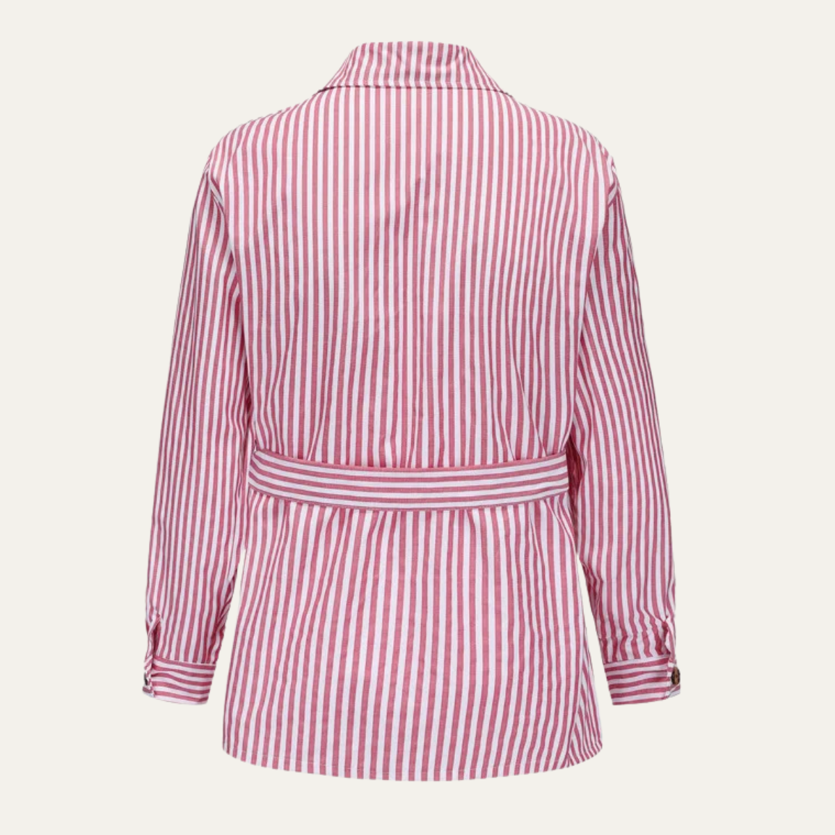 The Bramblewood Men’s Streetwear Striped Button-Down Shirt with Pockets – view 11
