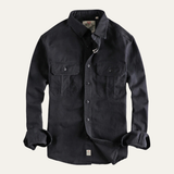 The Hillston Men’s Vintage Washed Utility Casual Shirt Jacket – view 12