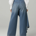 Maëlys | Denim Trousers with Tie Waist – view 5