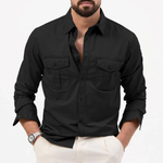 The Brookwater Men’s Retro Solid Button-Up Shirt – view 14