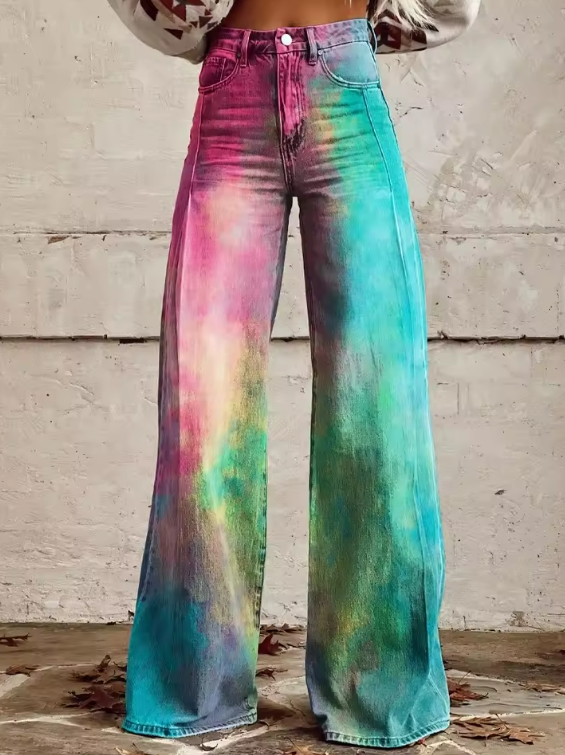Hélène | Bohemian Textured Trousers