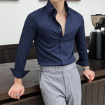 The Brookhaven Park Men’s Casual Striped Button-Up Shirt – view 8