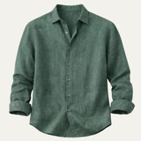 The Meadowfall Men’s Casual Loose Fit Button-Up Shirt