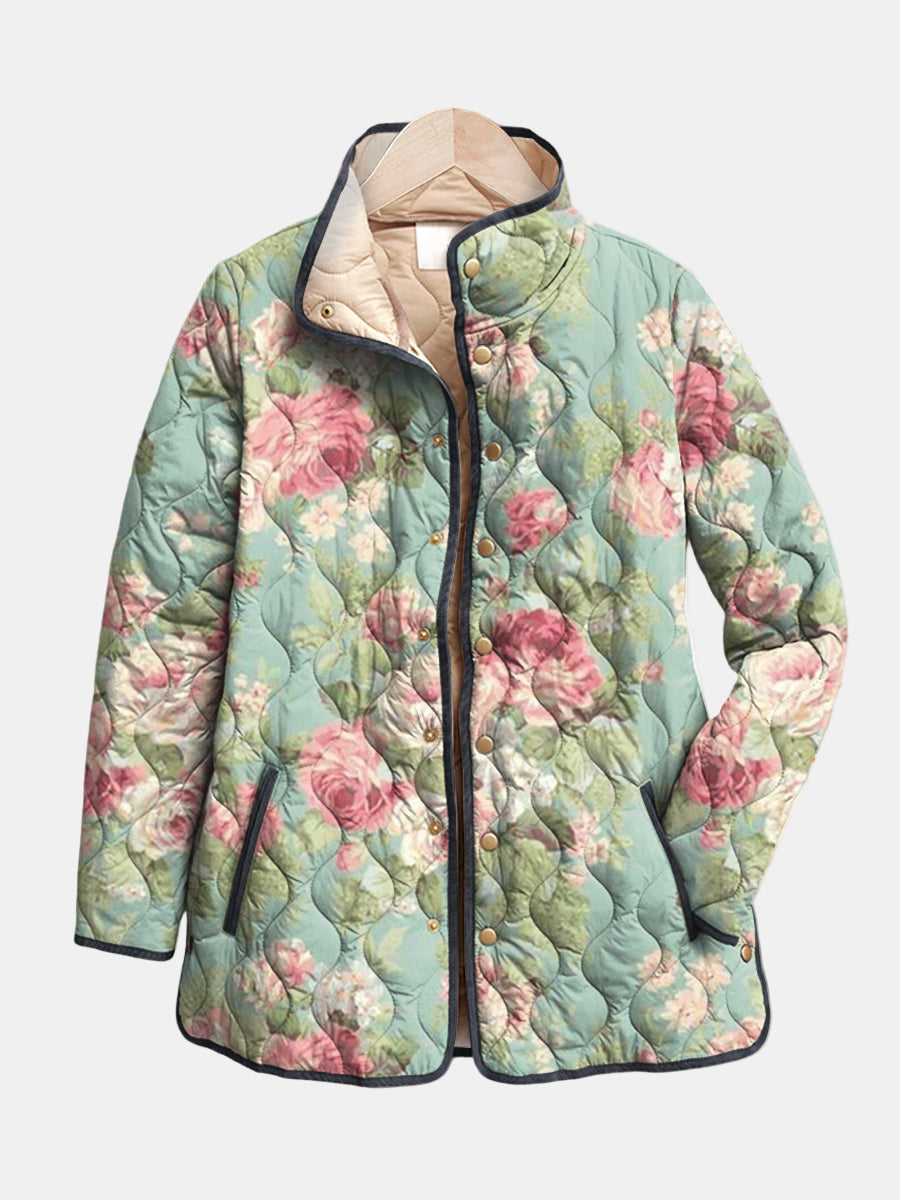 Assumpta antique rose quilted jacket for women | Ellie Dublin