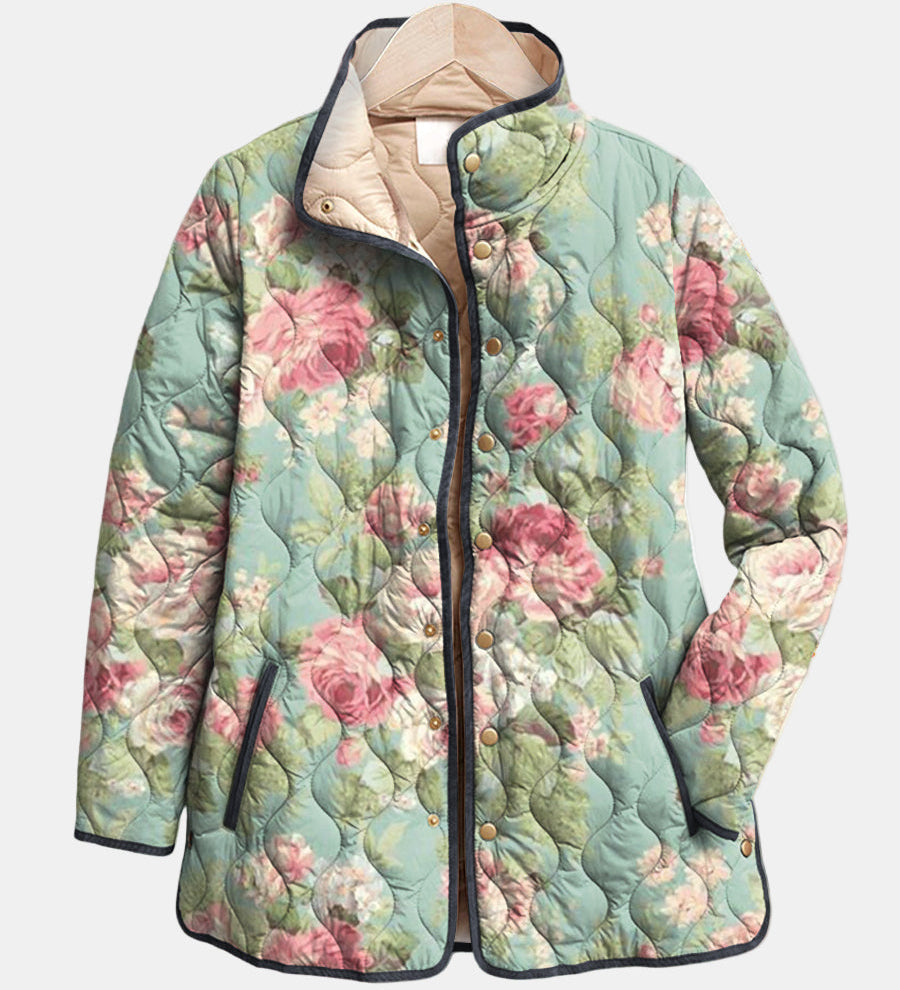Assumpta antique rose quilted jacket for women | Ellie Dublin