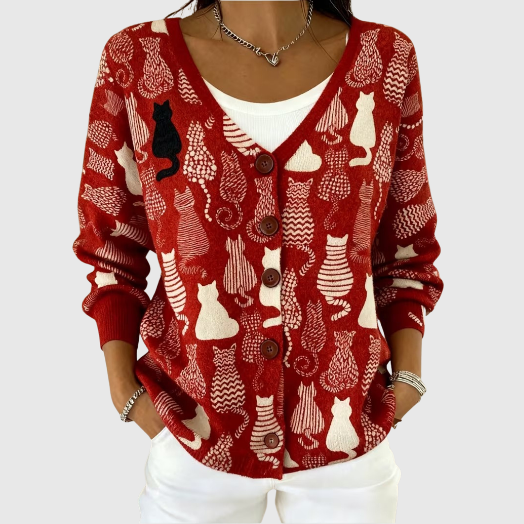 Duana button-front knit cardigan for women | Ellie Dublin