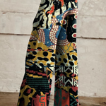 Béatrice | Flowing Bohemian Wide-Leg Trousers – view 2