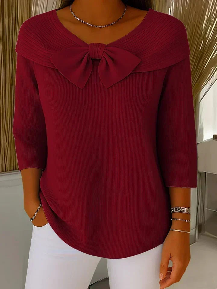 Tivella bow neck jumper, fourth colourway | Ellie Dublin