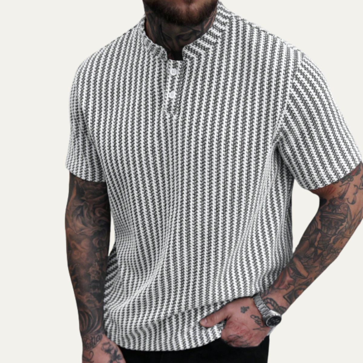 The Windlawn Men’s Casual Textured Summer Polo Shirt – view 6