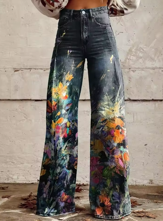Monique | Complimentary Patterned Trousers