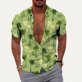 The Pinebrook Hill Men’s Tropical Coconut Print Hawaiian Beach Shirt – view 5