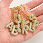 Bubble Letter Initial Necklace – view 2