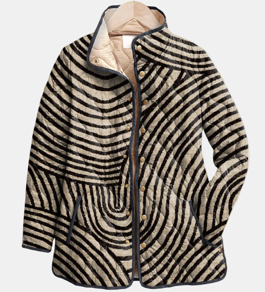 Fidelma drawn circles quilted jacket for women | Ellie Dublin
