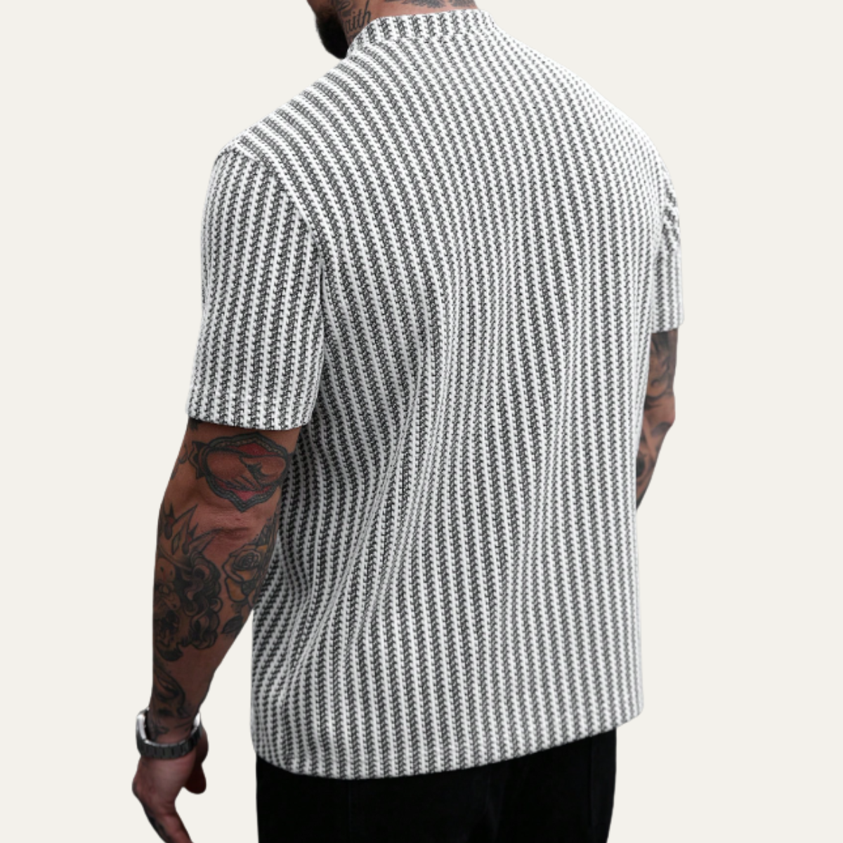 The Windlawn Men’s Casual Textured Summer Polo Shirt – view 7