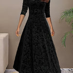 Julie | Elegant Patterned Maxi Dress – view 6
