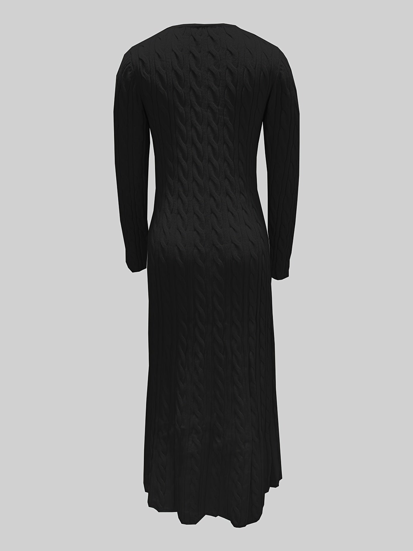 Sarah | Comfortable Cable Knit Maxi Dress – view 9