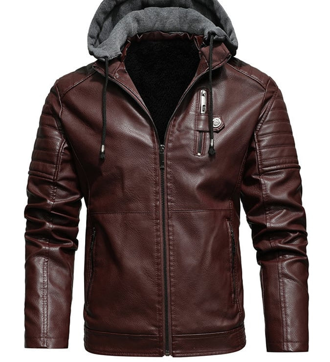 Matej | Padded Hooded Jacket with Look Finish – view 2