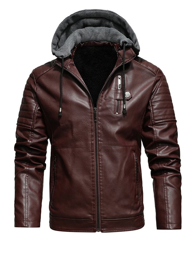 Matej | Padded Hooded Jacket with Look Finish – view 2