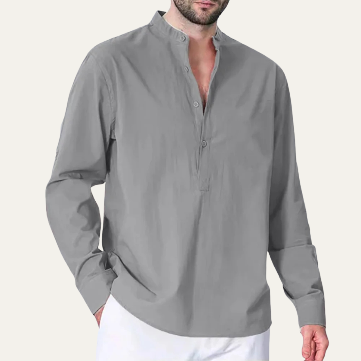 The Pinebrook Ridge Men’s Mandarin Collar Shirt – view 4