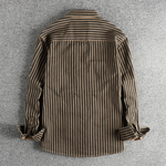 The Stratford Hill Men’s Retro Casual Button Up Striped Shirt – view 3