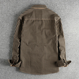 The Stratford Hill Men’s Retro Casual Button Up Striped Shirt – view 3