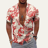 The Maple Gate Men’s Holiday Tropical Coconut Print Hawaiian Beach Shirt – view 4