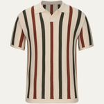 The Pinecrest Hill Men’s Vintage Striped Knit Polo Shirt