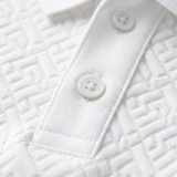 The Willowcrest Hill Men’s White Textured Elegant Polo Shirt – view 4