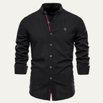 The Oakrun Men’s Slim Fit Stand Collar Business Shirt