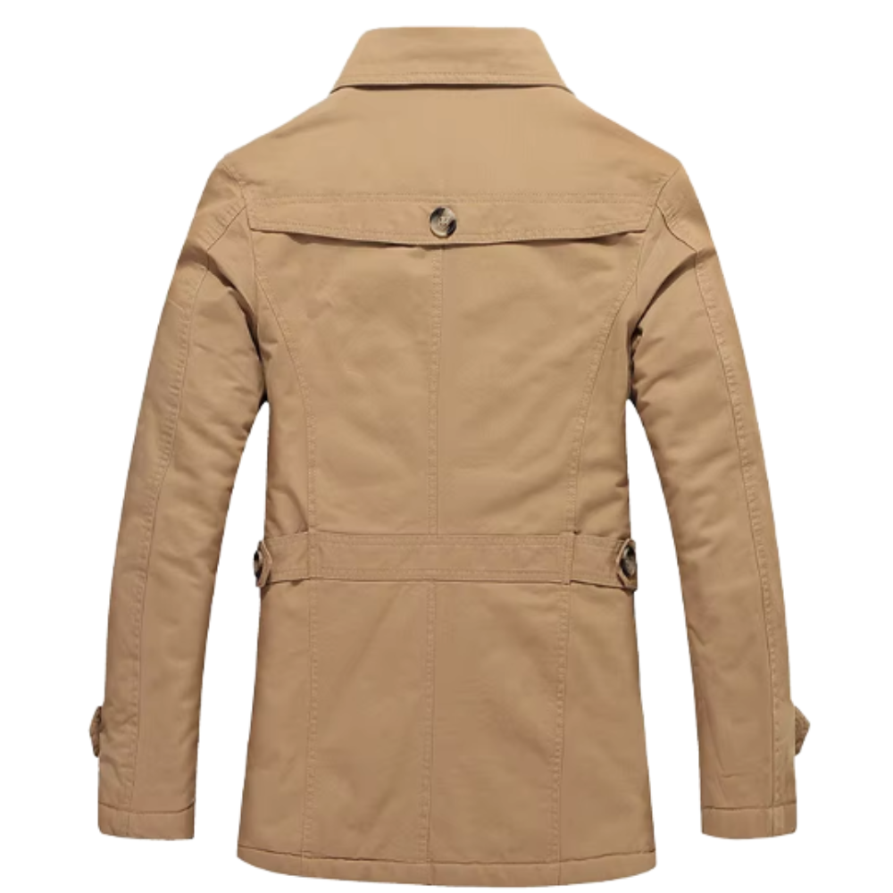 Étienne™ | Sophisticated Men's Trench Coat Featuring Quilted Accents – view 6