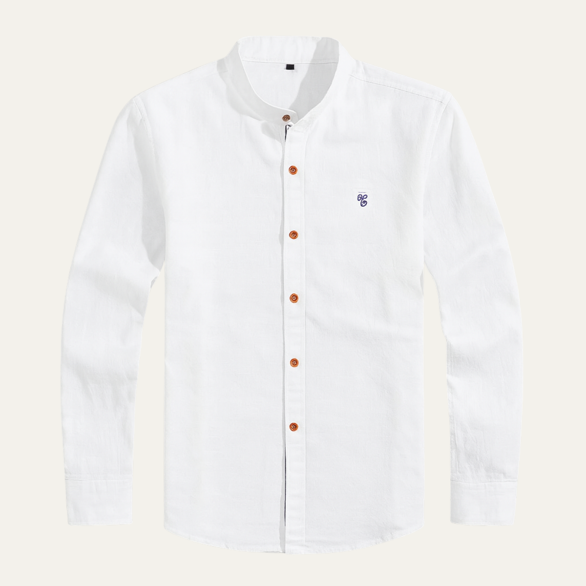 The Biella Men’s Mandarin Collar Smart Casual Button Shirt