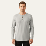 The Glenhurst Park Men’s Slim Fit Thermal Waffle Knit Henley Shirt – view 2