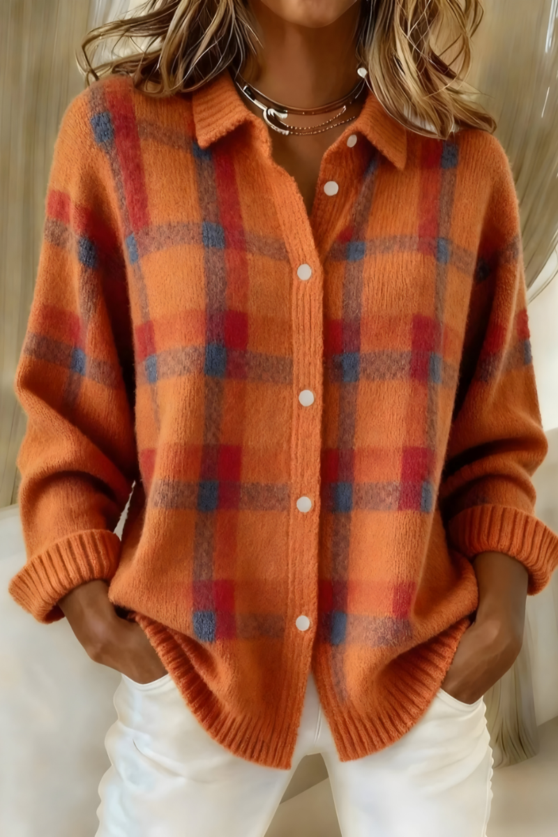 Colette plaid cardigan for women | Ellie Dublin