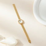 Lana® - Crystal-Accented Gold Watch with Woven Bracelet – view 4