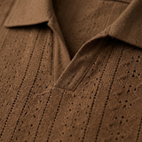 The Brookhurst Men’s Textured Knit Polo Shirt – view 9